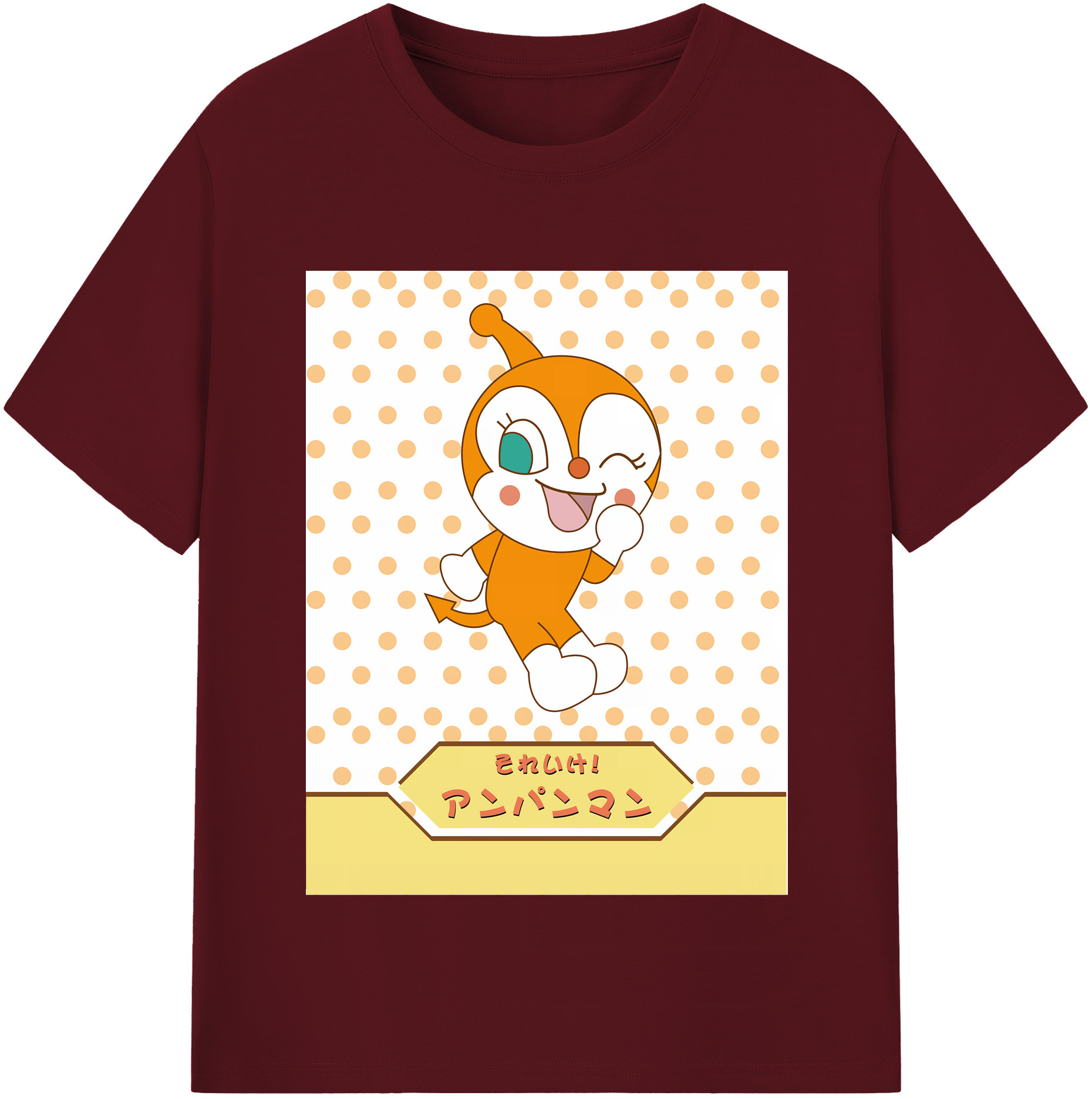 （画像用） アンパンマン Anpanman 綿100％半袖Tシャツ（フロントプリント）
